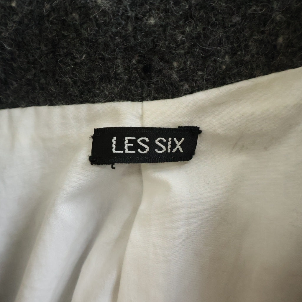LES SIX(レシス) 22AW LIGHT MELTON ノッチドラペル 2B ウール混 チェスターコート グレー TROIS-3-MSJ