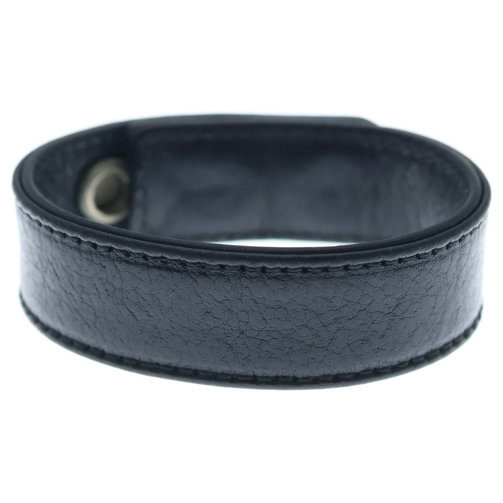 CHROME HEARTS(クロムハーツ) 3BTN 2SNP BSフレアボール 3ボタン2スナップ レザーブレスレット ブラック/シルバー