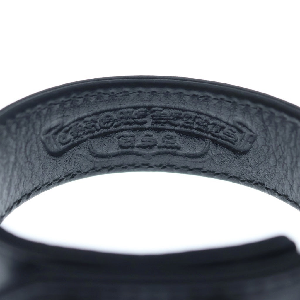CHROME HEARTS(クロムハーツ) 3BTN 2SNP BSフレアボール 3ボタン2スナップ レザーブレスレット ブラック/シルバー