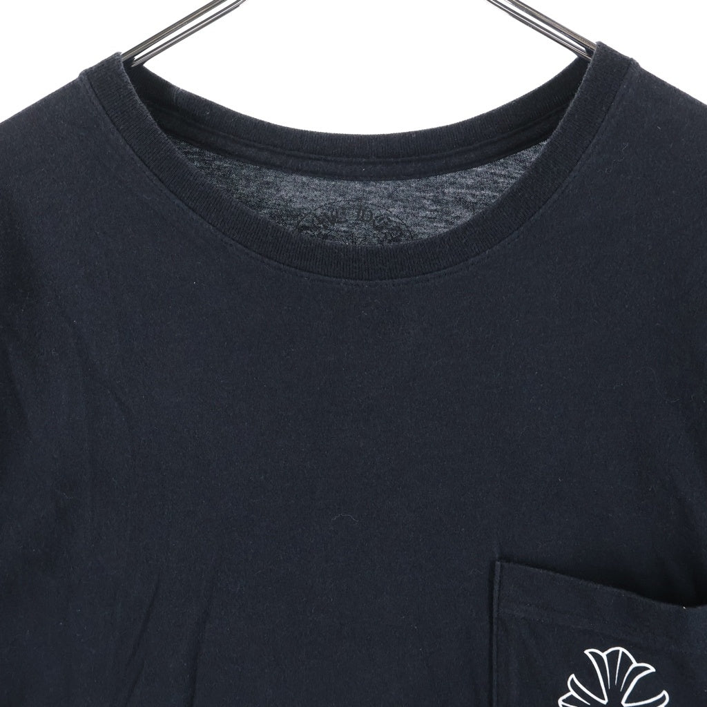 CHROME HEARTS(クロムハーツ) CH S/S TEE バックセメタリーCHクロスプリント クルーネック半袖Tシャツ カットソー ブラック