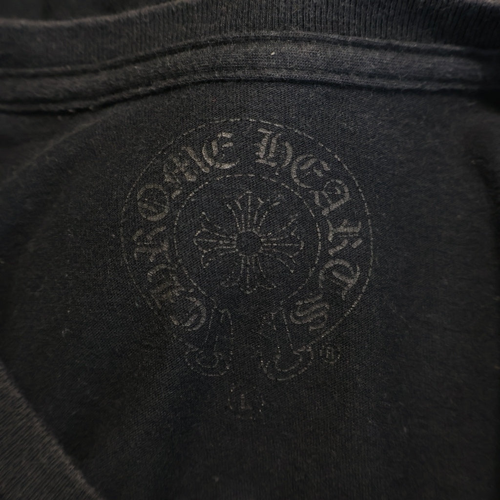 CHROME HEARTS(クロムハーツ) CH S/S TEE バックセメタリーCHクロスプリント クルーネック半袖Tシャツ カットソー ブラック