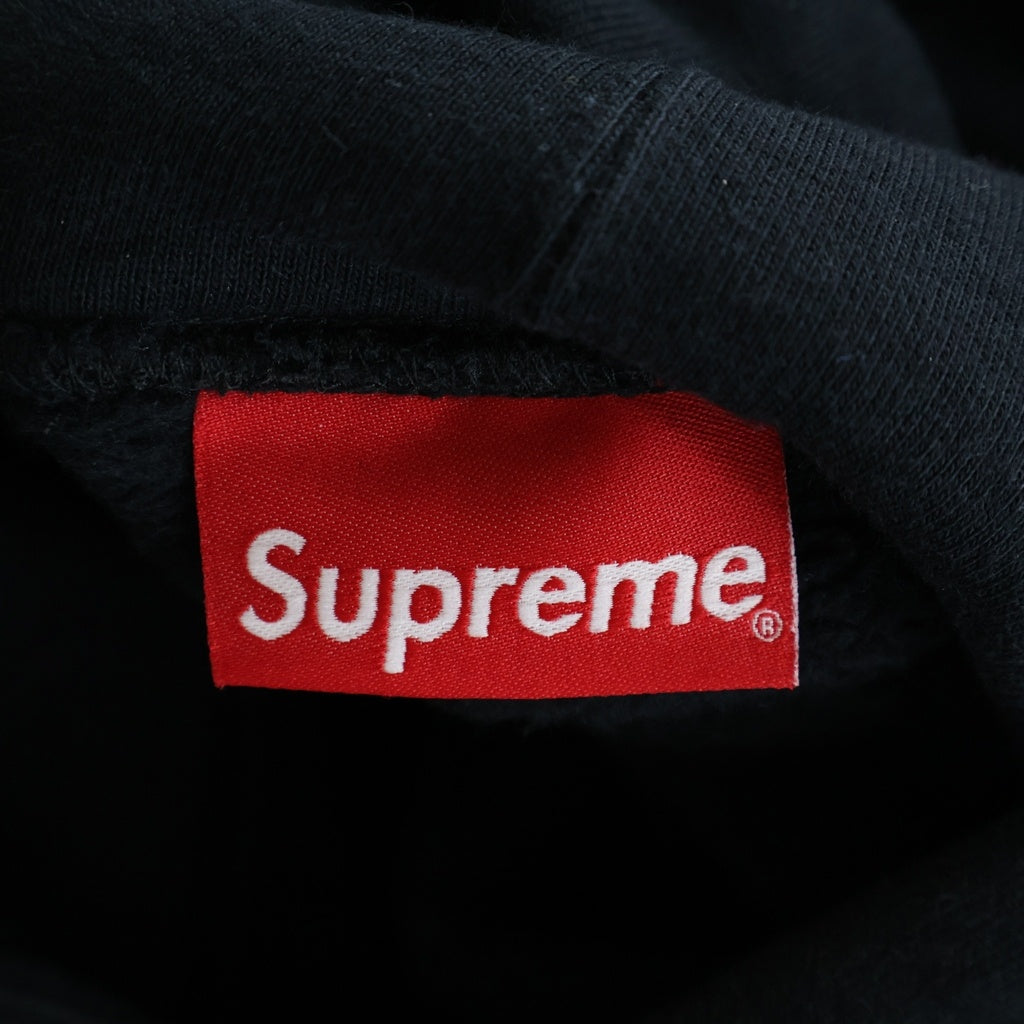 SUPREME(シュプリーム) 21SS Basketball Jersey Hooded Sweatshirt バスケットボール ジャージー フーディー プルオーバーパーカー ブラック/レッド