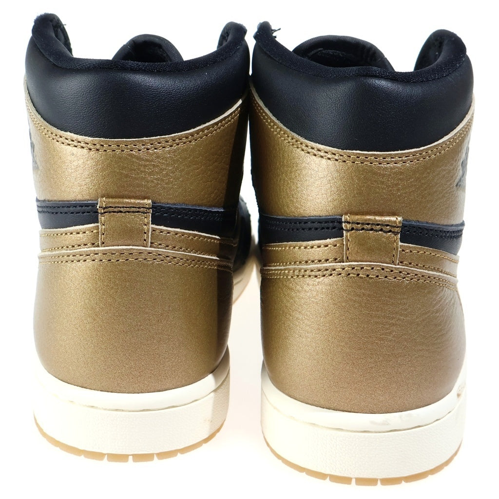 NIKE(ナイキ) AIR JORDAN 1 RETRO HIGH BLACK AND GOLD エアジョーダン1 レトロ ハイ OG ハイカットスニーカー ゴールド/ブラック US8.5/26.5cm DZ5485-071