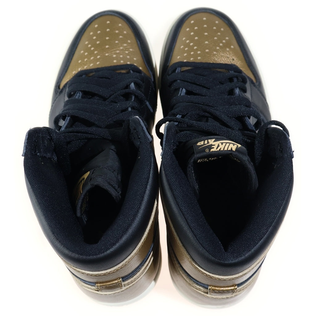 NIKE(ナイキ) AIR JORDAN 1 RETRO HIGH BLACK AND GOLD エアジョーダン1 レトロ ハイ OG ハイカットスニーカー ゴールド/ブラック US8.5/26.5cm DZ5485-071
