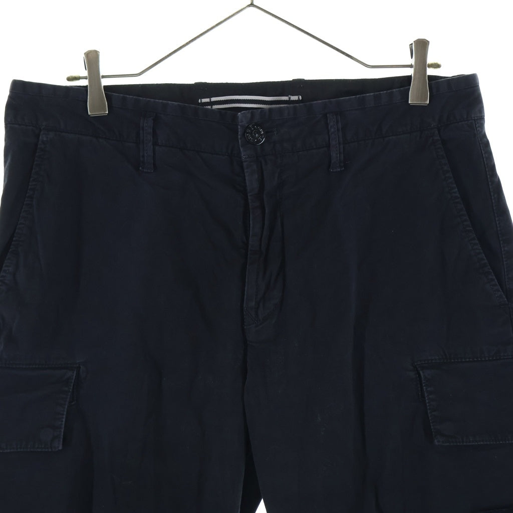 STONE ISLAND(ストーンアイランド) MEN STRAIGHT CARGO SHORT L1S15L100018S0004 ストレート カーゴショーツ ブラック 1S15L100018S0004