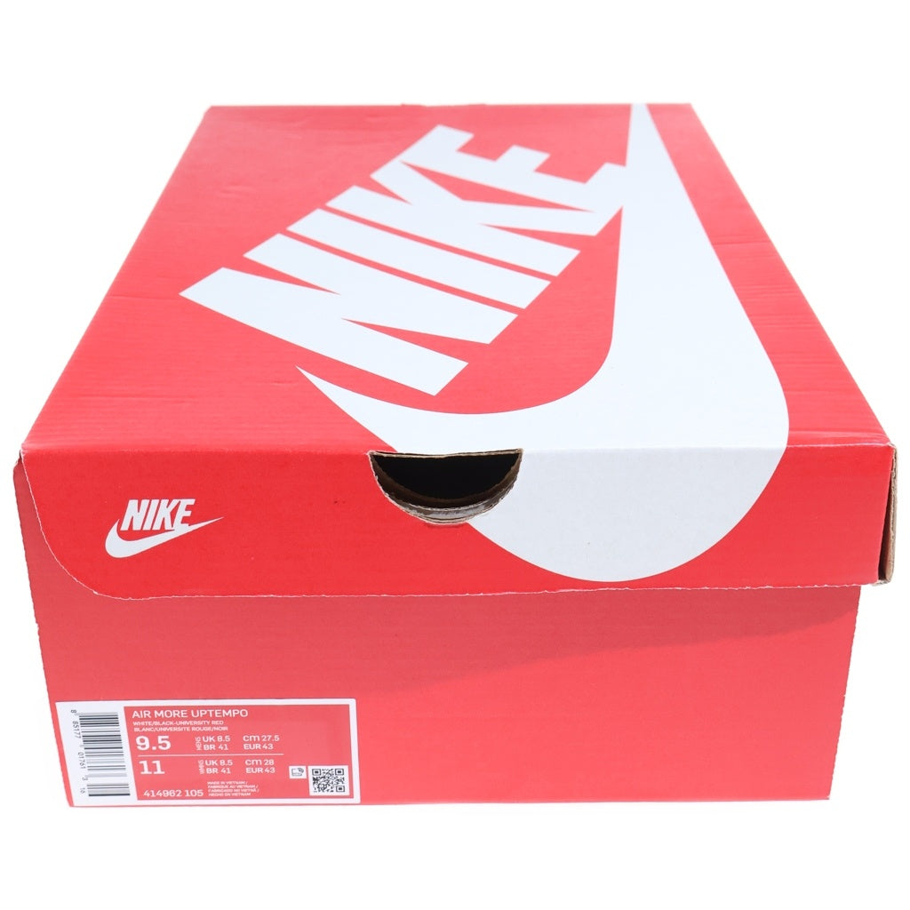 NIKE(ナイキ) AIR MORE UPTEMPO 414962-105 エア モア アップテンポ ハイカットスニーカー ホワイト/ブラック US9.5/27.5cm