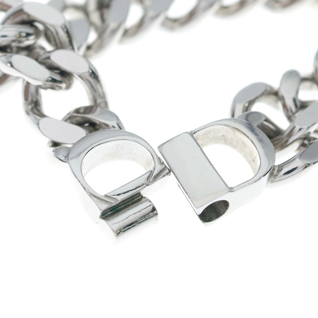 DIOR(ディオール) CD ICON CHAIN BRACELET CDアイコン 真鍮 チェーンブレスレット シルバー レディース