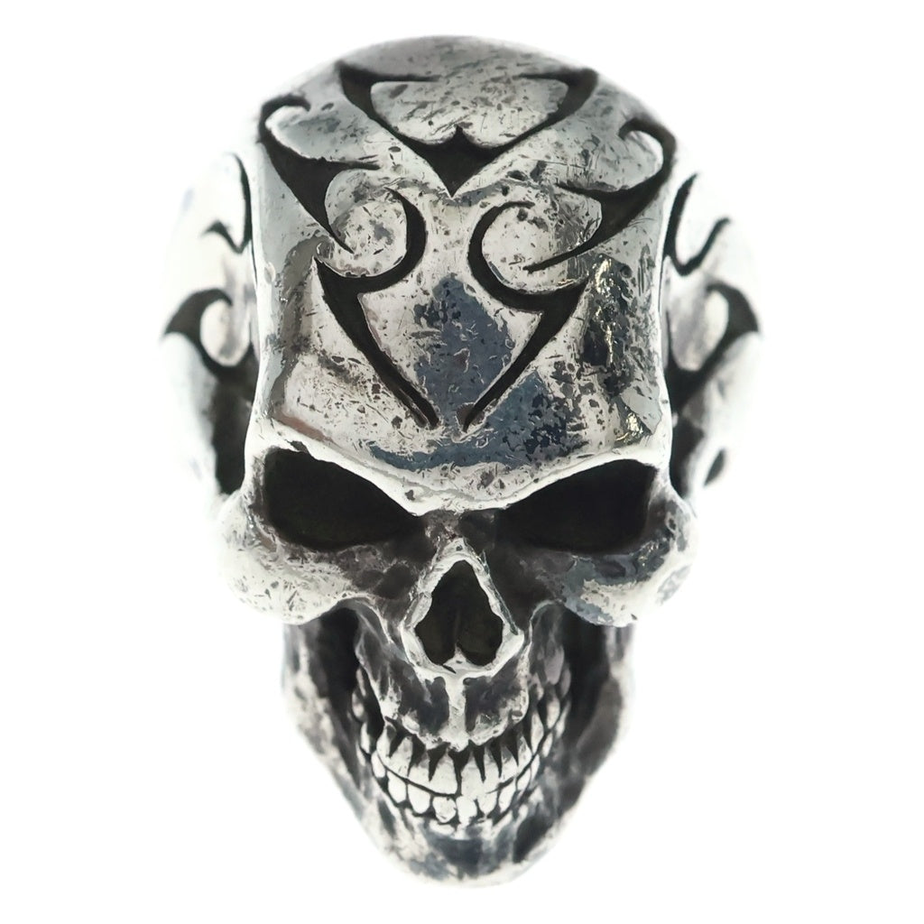 CRAZY PIG(クレイジーピッグ) TRIBAL SKULL RING トライバル スカルリング 指輪 シルバー