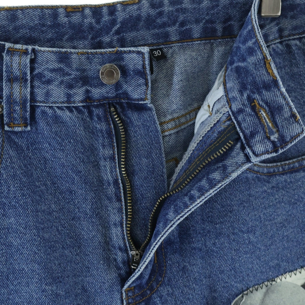 NO BRAND(ノーブランド) WASTED PARIS ×DAMN Casper pant Riot × ジップフライ キャスパーツ ライオット デニムパンツ ブルー