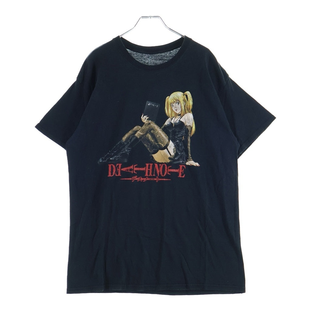 VINTAGE(ヴィンテージ) 00S VINTAGE DEAT NOTE MISAMISA ヴィンテージ デスノート ミサミサ フロントプリント クルーネック半袖Tシャツ カットソー ブラック