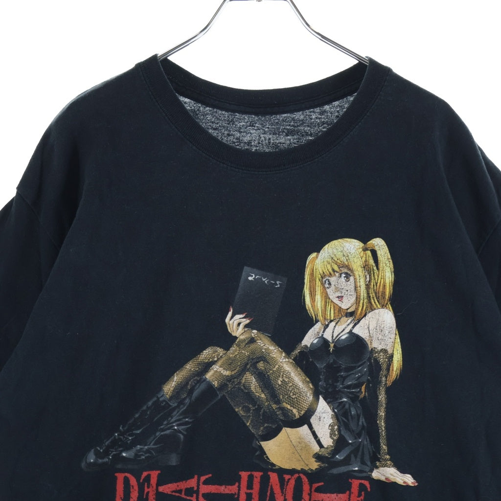 VINTAGE(ヴィンテージ) 00S VINTAGE DEAT NOTE MISAMISA ヴィンテージ デスノート ミサミサ フロントプリント クルーネック半袖Tシャツ カットソー ブラック