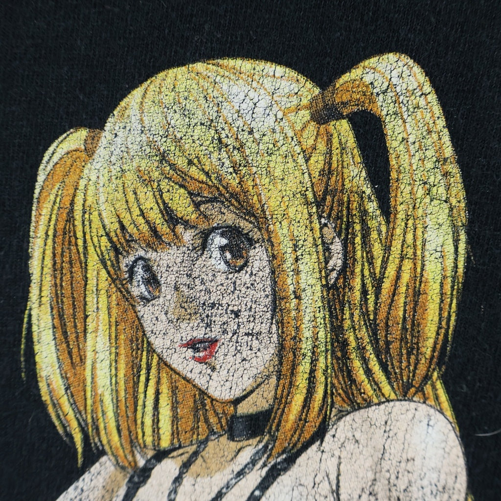 VINTAGE(ヴィンテージ) 00S VINTAGE DEAT NOTE MISAMISA ヴィンテージ デスノート ミサミサ フロントプリント クルーネック半袖Tシャツ カットソー ブラック