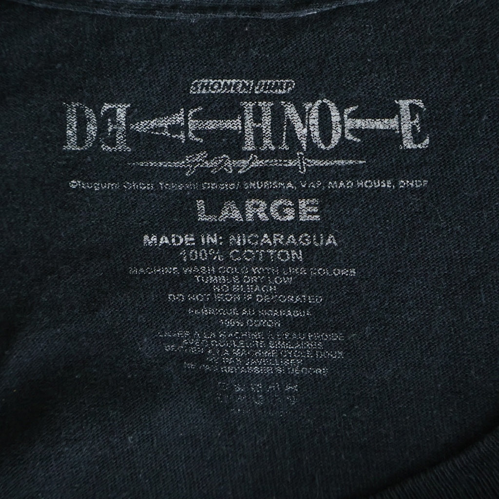 VINTAGE(ヴィンテージ) 00S VINTAGE DEAT NOTE MISAMISA ヴィンテージ デスノート ミサミサ フロントプリント クルーネック半袖Tシャツ カットソー ブラック