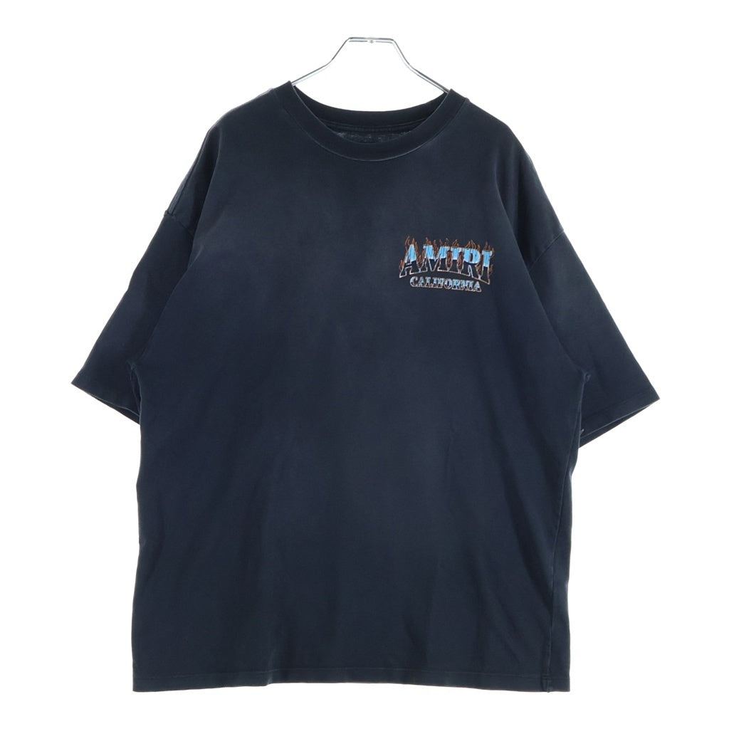 AMIRI(アミリ) SUNNY PLACE TEE 両面ロゴプリント クルーネック半袖Tシャツ カットソー ブラック AMJYTE1210