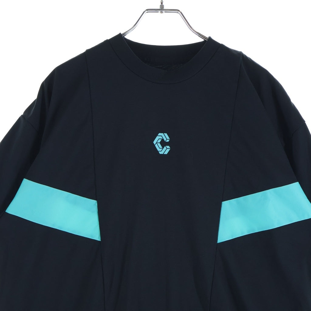 NO BRAND(ノーブランド) CRONOS(クロノス) フロントロゴ クルーネック半袖Tシャツ カットソー ブラック C05-TS-2627ST