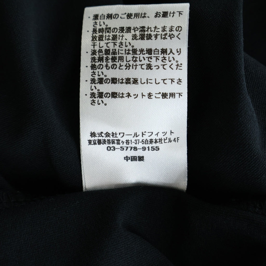 NO BRAND(ノーブランド) CRONOS(クロノス) フロントロゴ クルーネック半袖Tシャツ カットソー ブラック C05-TS-2627ST