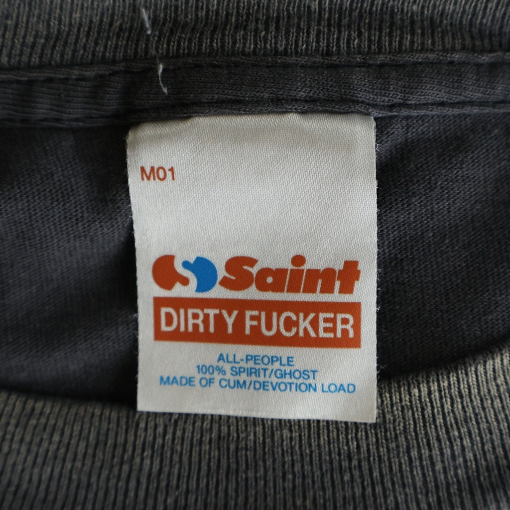 SAINT MICHAEL(セントマイケル) 26SS JESUS SS T-SHIRT ジーザス 両面プリント クルーネック半袖Tシャツ カットソー ブラック SM-MK8-0000-002