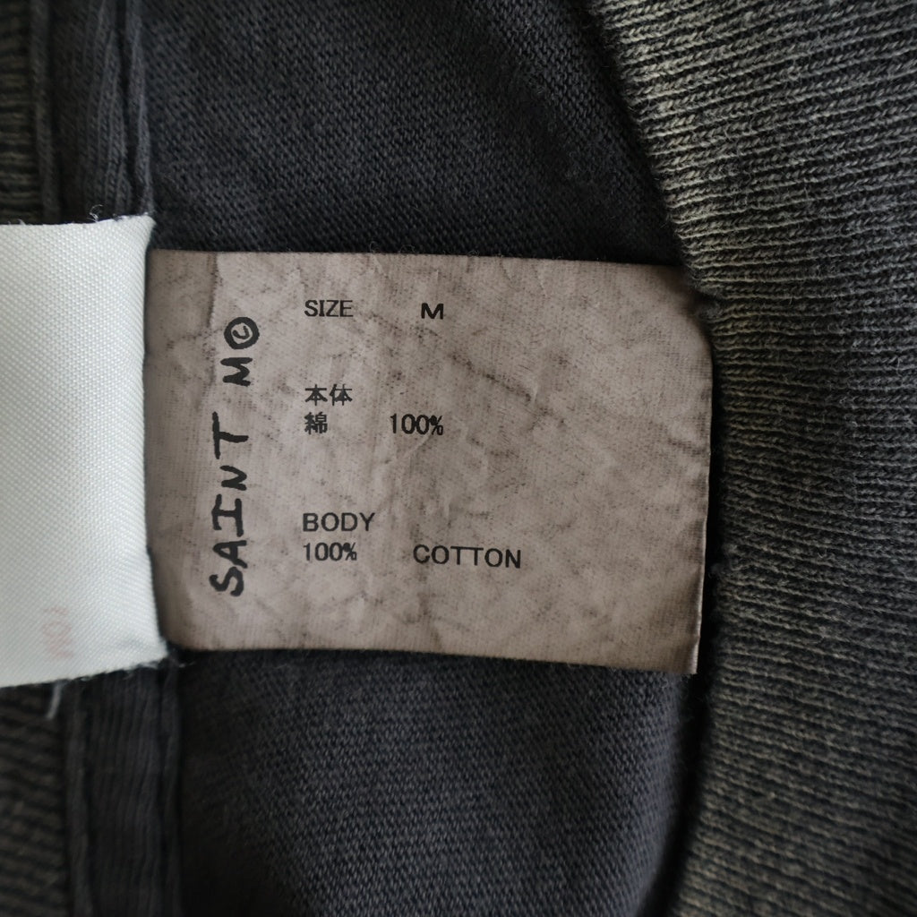 SAINT MICHAEL(セントマイケル) 26SS JESUS SS T-SHIRT ジーザス 両面プリント クルーネック半袖Tシャツ カットソー ブラック SM-MK8-0000-002