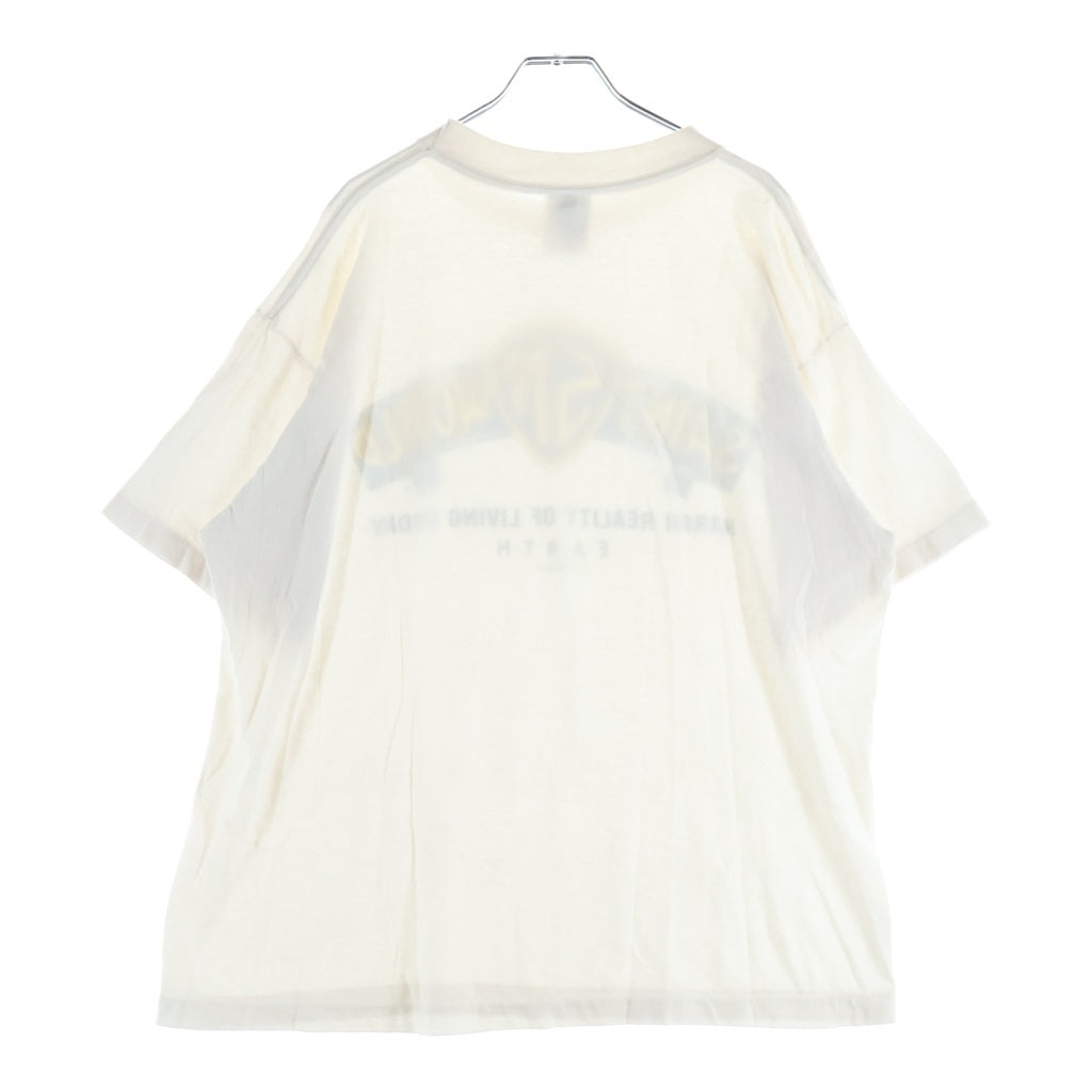 SAINT MICHAEL(セントマイケル) 26SS SAINT WORLD SS T-SHIRT セントワールド フロントロゴプリント クルーネック半袖Tシャツ カットソー ホワイト SM-MK8-0000-015