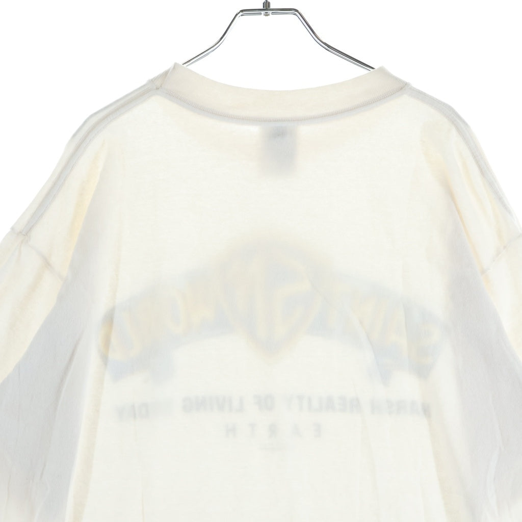 SAINT MICHAEL(セントマイケル) 26SS SAINT WORLD SS T-SHIRT セントワールド フロントロゴプリント クルーネック半袖Tシャツ カットソー ホワイト SM-MK8-0000-015
