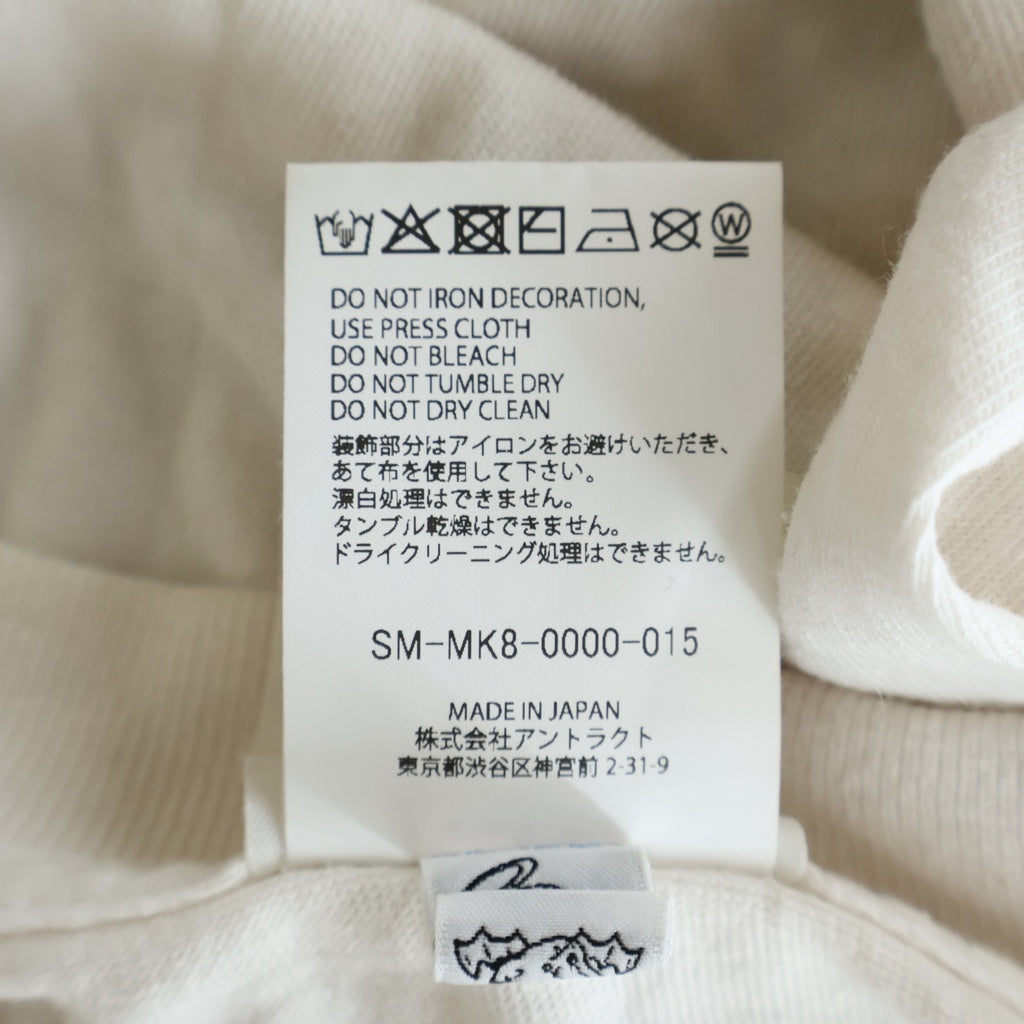 SAINT MICHAEL(セントマイケル) 26SS SAINT WORLD SS T-SHIRT セントワールド フロントロゴプリント クルーネック半袖Tシャツ カットソー ホワイト SM-MK8-0000-015