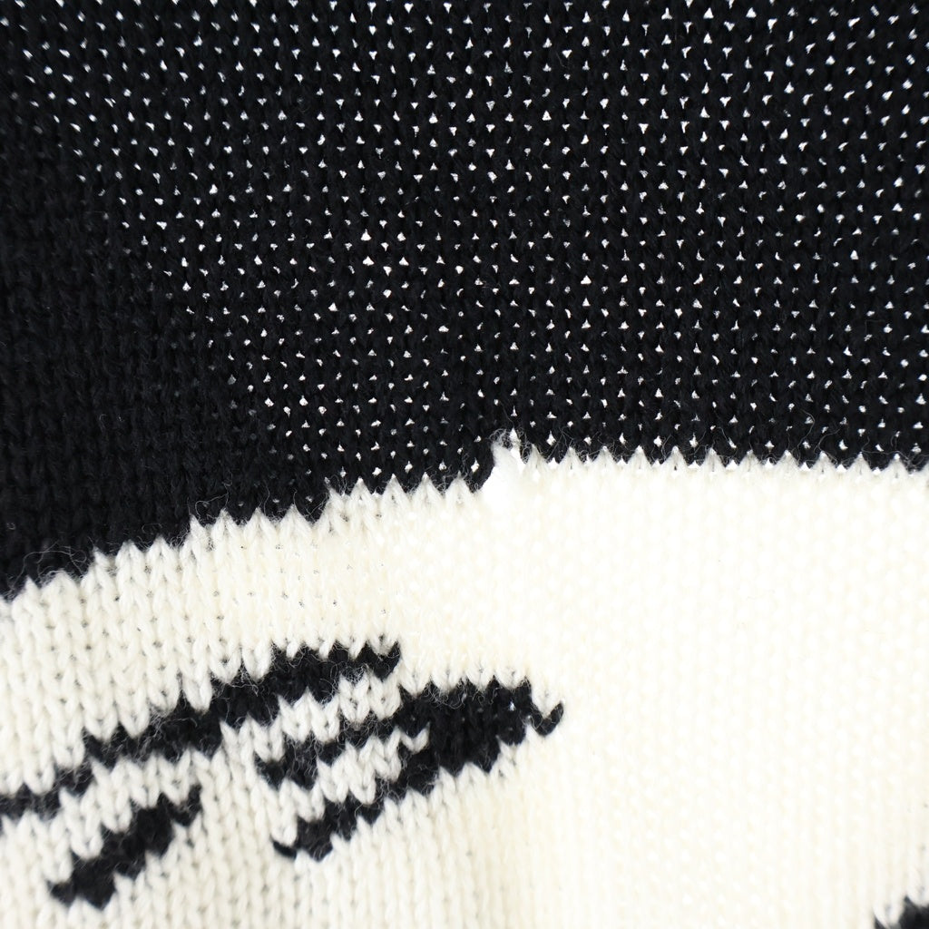 HYSTERIC GLAMOUR(ヒステリックグラマー) 23AW knit cardigan STEEL編込 デビルガール ニットカーディガン ブラック 02233ND01