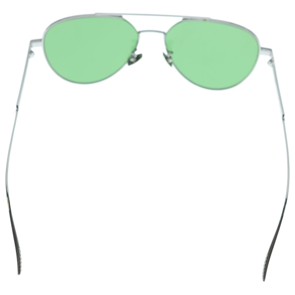 BOTTEGA VENETA(ボッテガヴェネタ) Aviator Sunglasses メタルフレーム カラーレンズ アビエーターサングラス アイウェア シルバー/グリーン BV1013SK-010 BV1013SK