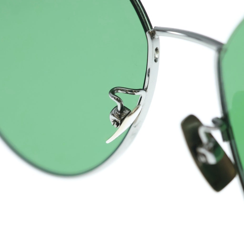 BOTTEGA VENETA(ボッテガヴェネタ) Aviator Sunglasses メタルフレーム カラーレンズ アビエーターサングラス アイウェア シルバー/グリーン BV1013SK-010 BV1013SK