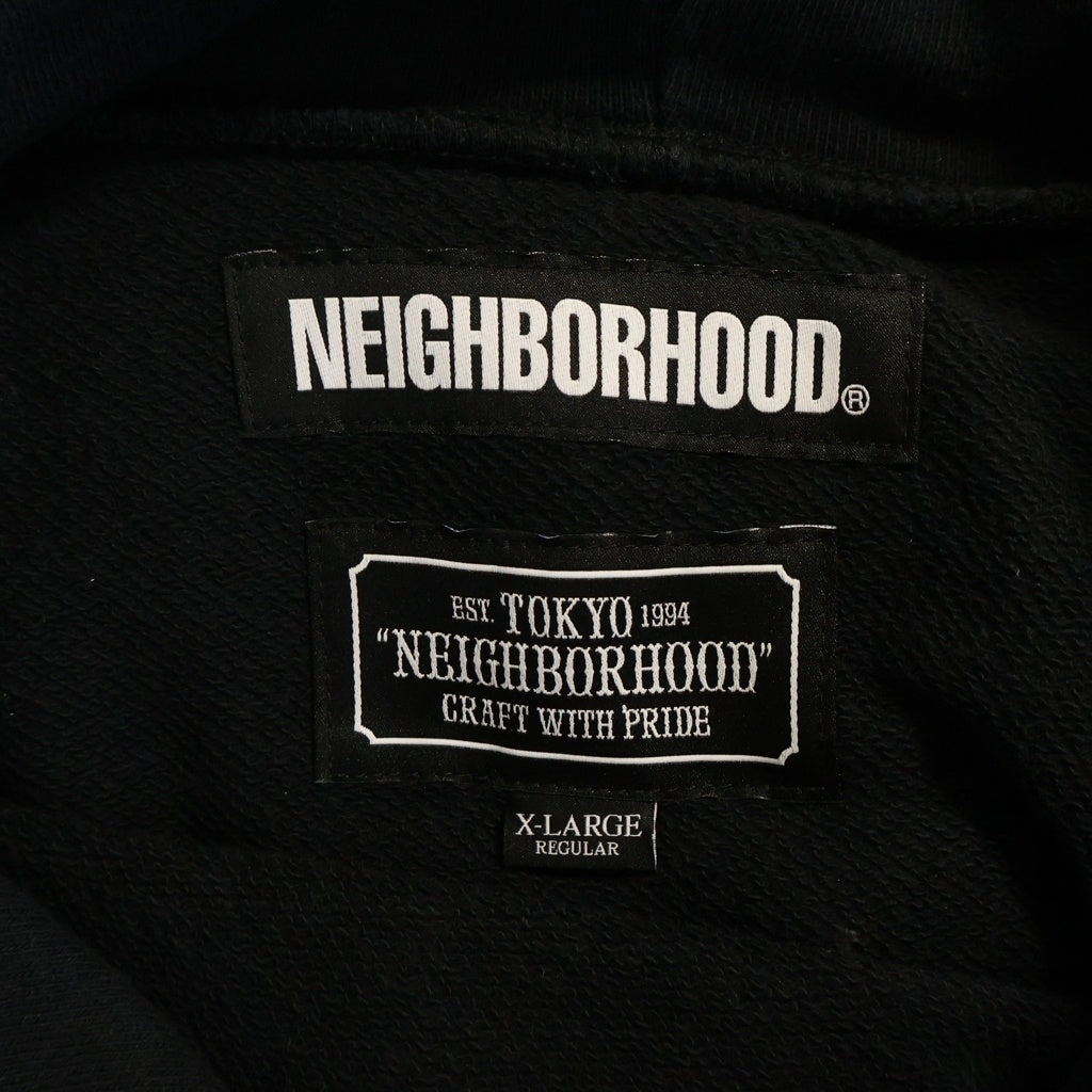 NEIGHBORHOOD(ネイバーフッド) 19AW Anti Social Club C-HOODED . LS × アンチソーシャルソーシャルクラブ フロントプリント プルオーバースウェットパーカー ブラック 192MBASN-CSM01S