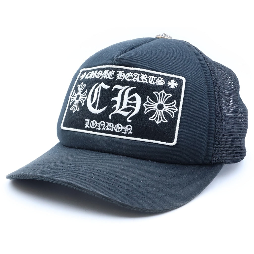 CHROME HEARTS(クロムハーツ) TRUCKER CAP LONDON CHパッチ メッシュ トラッカーキャップ 帽子 ブラック
