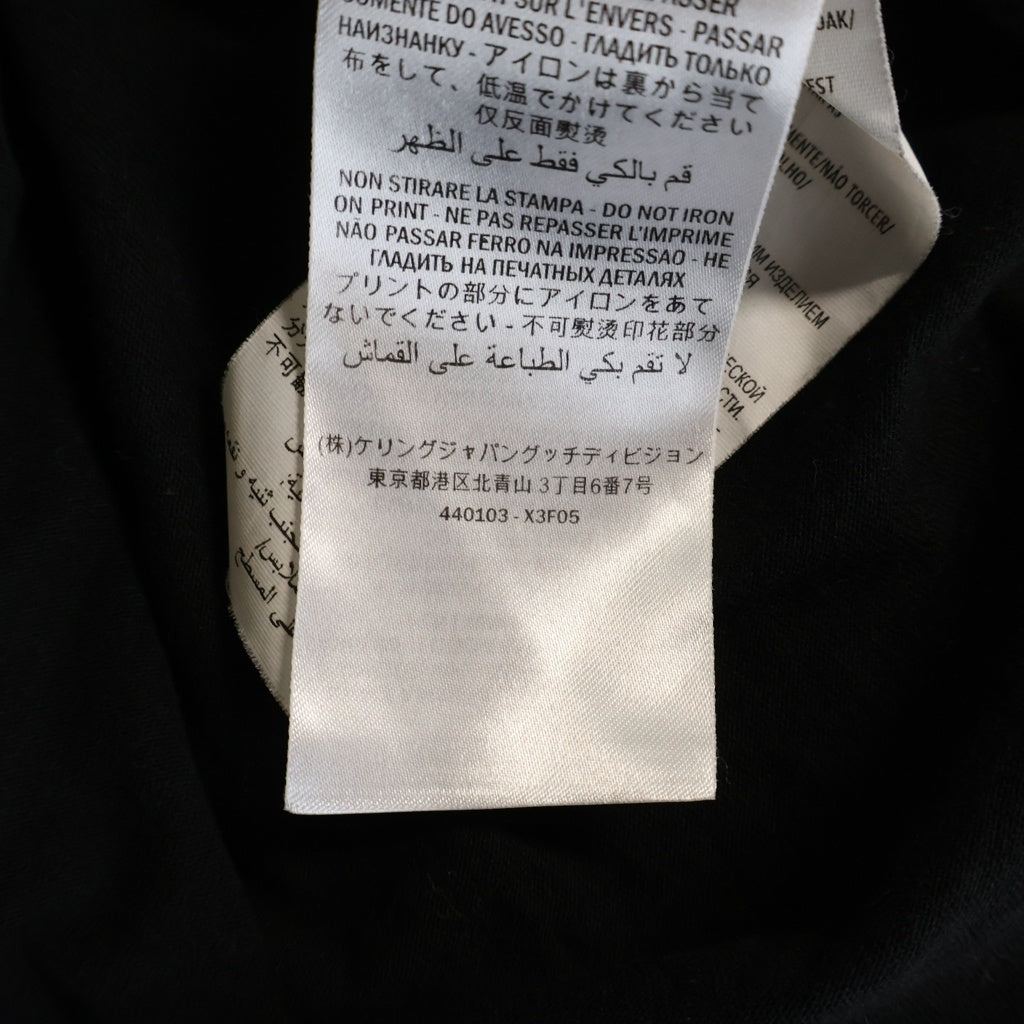 GUCCI(グッチ) Washed T-Shirt ウォッシュド加工 オーバーサイズ 半袖Tシャツ カットソー ブラック 440103 X3F05