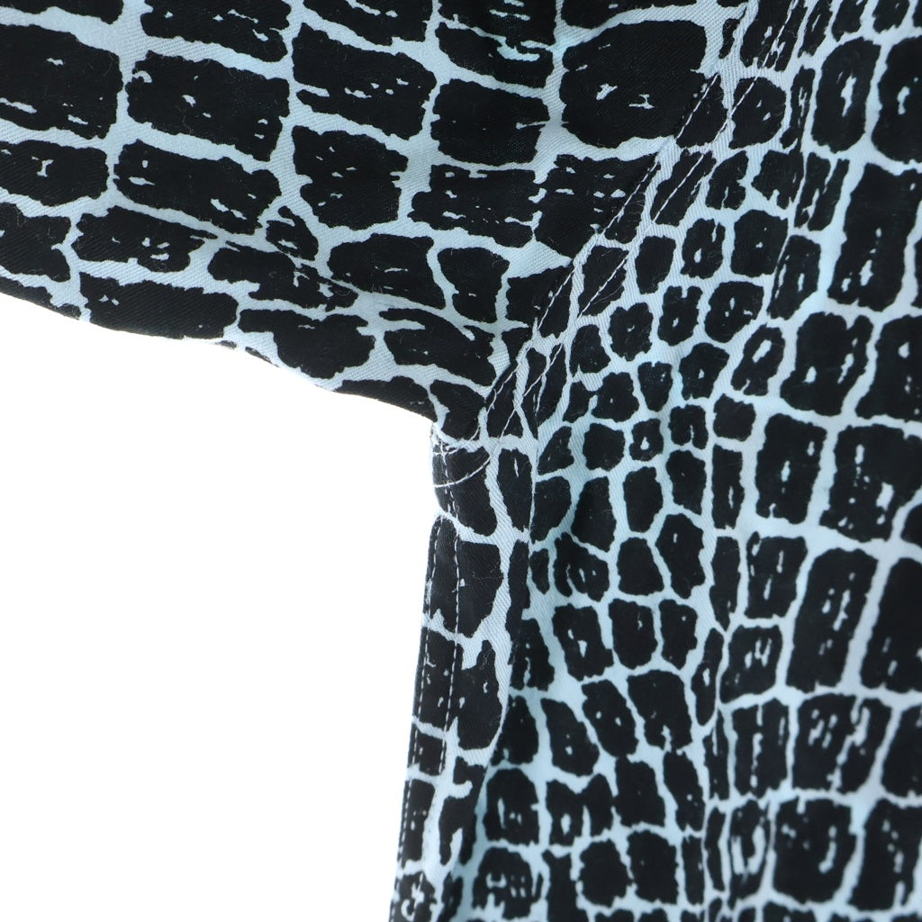 WACKO MARIA(ワコマリア) 13SS CROCODILE HAWAIIAN SHIRT クロコダイル 総柄 ハワイアン オープンカラー 半袖シャツ ブラック/ブルー