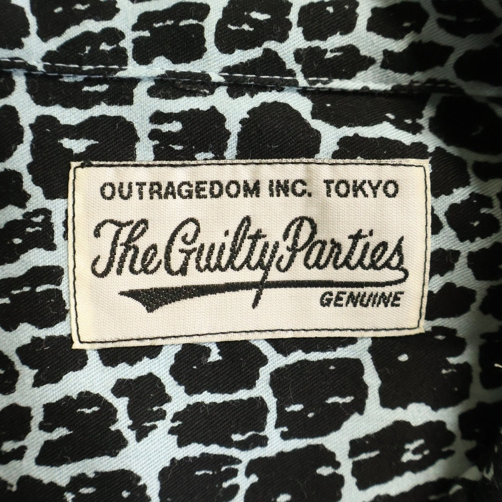 WACKO MARIA(ワコマリア) 13SS CROCODILE HAWAIIAN SHIRT クロコダイル 総柄 ハワイアン オープンカラー 半袖シャツ ブラック/ブルー