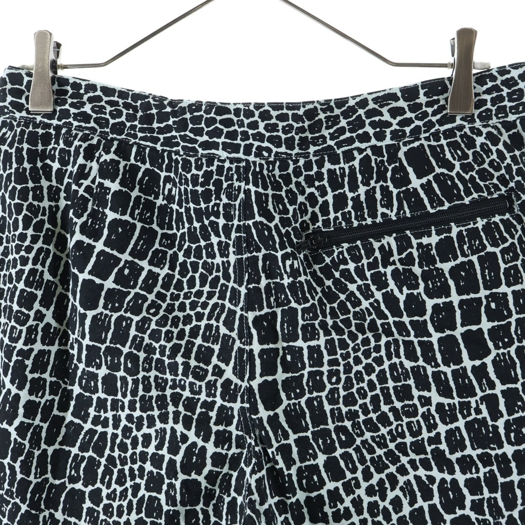 WACKO MARIA(ワコマリア) 13SS CROCODILE HAWAIIAN SWIM SHORTS クロコダイル 総柄 ハワイアン ハーフパンツ スイム ショーツ ブラック/ブルー