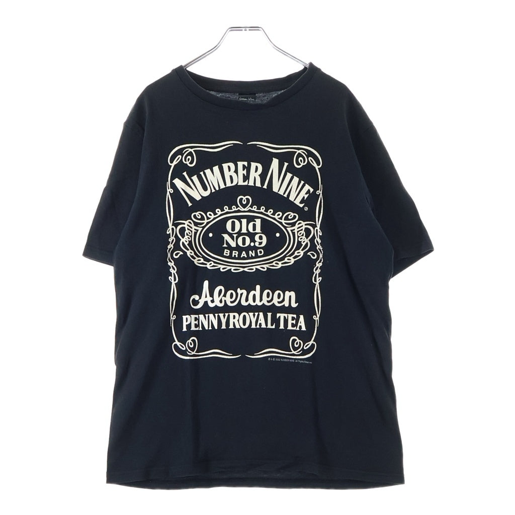 NUMBER (N)INE(ナンバーナイン) 03SS-AW カート期 Archive アーカイブ フロントロゴプリント クルーネック半袖Tシャツ カットソー ブラック