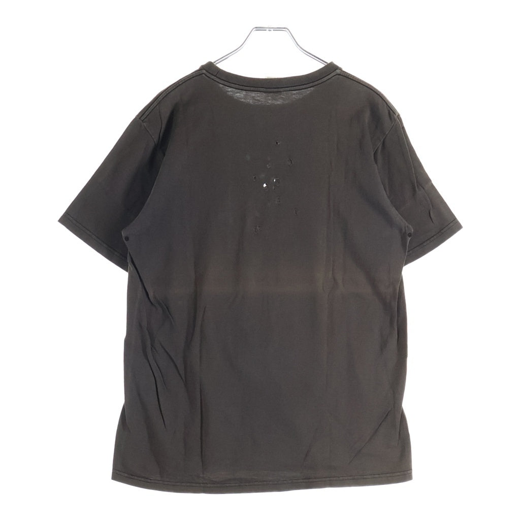 NUMBER (N)INE(ナンバーナイン) 01SS タイム期 Archive CIGARETTES! アーカイブ フロントポケット クルーネック半袖Tシャツ カットソー チャコール/ピンク