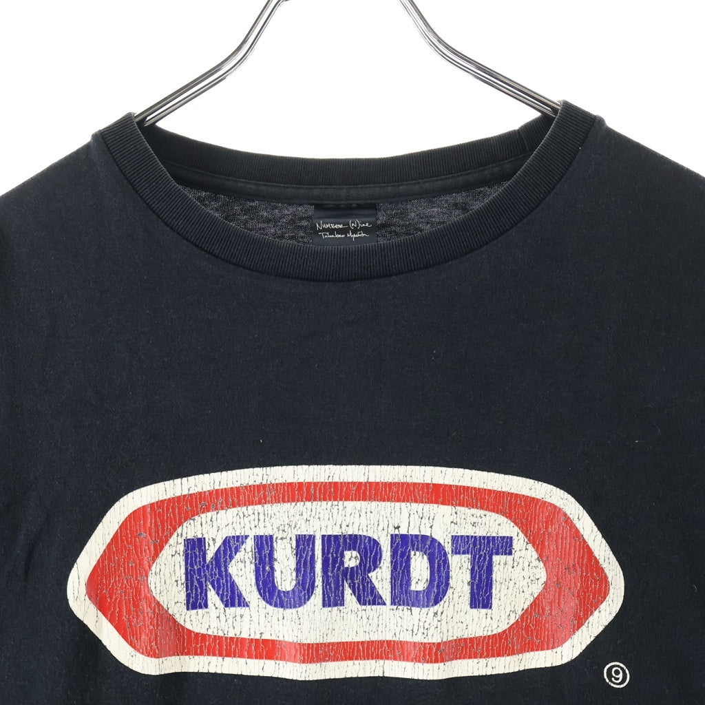 NUMBER (N)INE(ナンバーナイン) 03SS-AW カート期 Archive KURDT アーカイブ フロントプリント クルーネック半袖Tシャツ カットソー ブラック