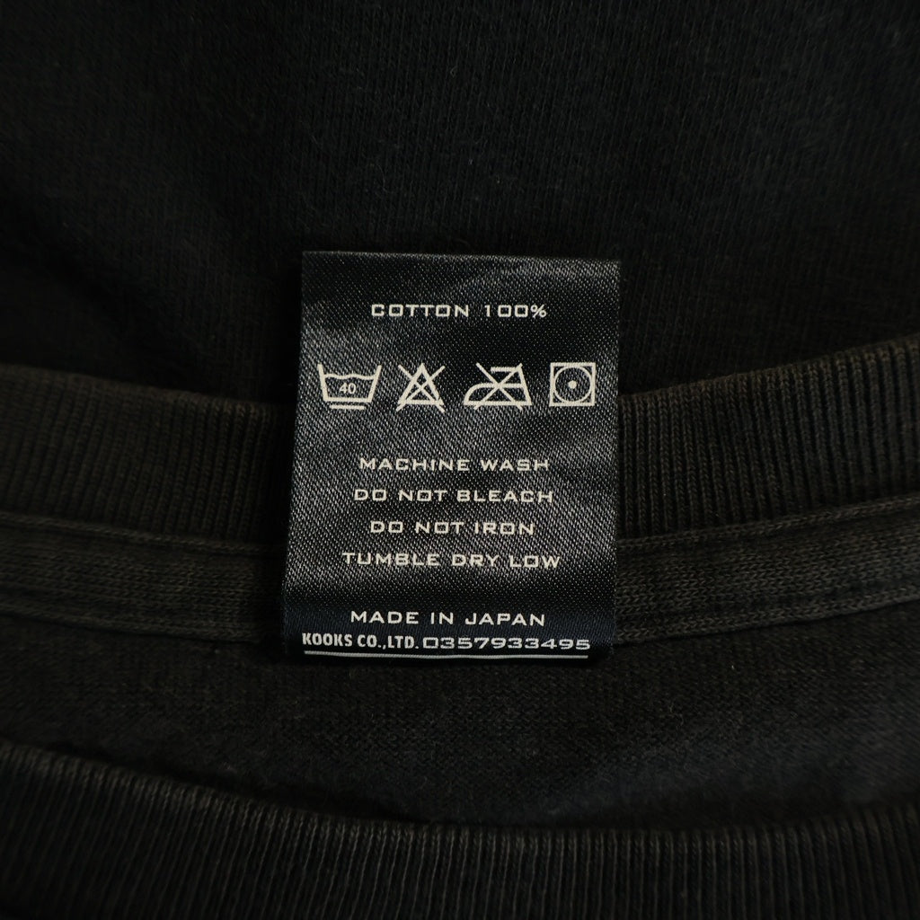 NUMBER (N)INE(ナンバーナイン) 03SS-AW カート期 Archive KURDT アーカイブ フロントプリント クルーネック半袖Tシャツ カットソー ブラック