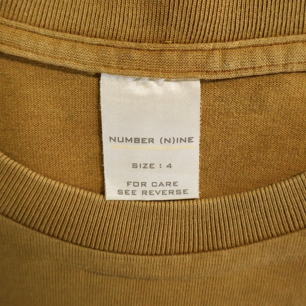 NUMBER (N)INE(ナンバーナイン) 01SS タイム期 Archive MONTREAL CANADA アーカイブ モントリオール カナダ フロントプリント クルーネック半袖Tシャツ カットソー ブラウン
