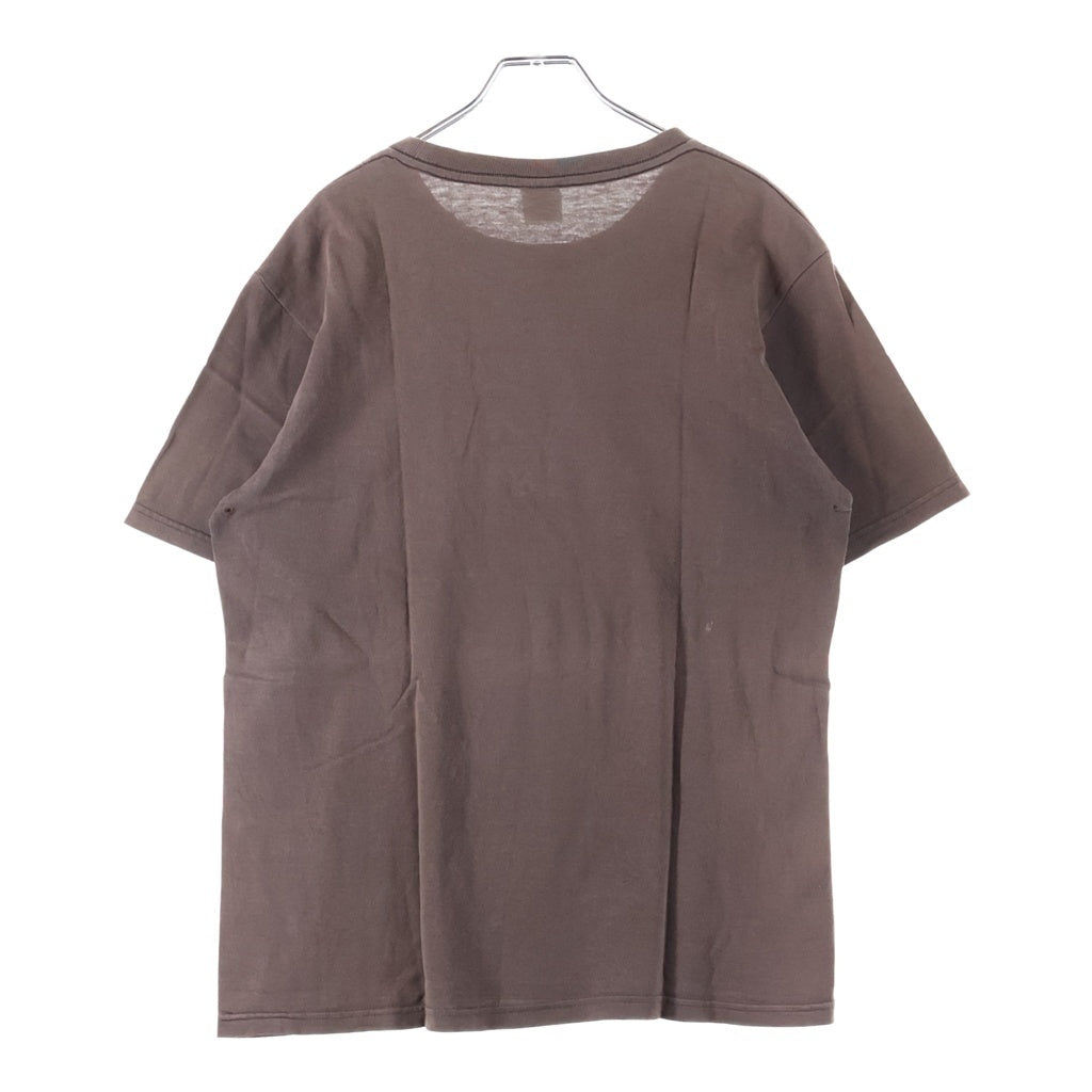 NUMBER (N)INE(ナンバーナイン) 02AW ジョージ期 Archive YESTERDAY アーカイブ イエスタデイ フロントプリント クルーネック半袖Tシャツ カットソー ブラウン