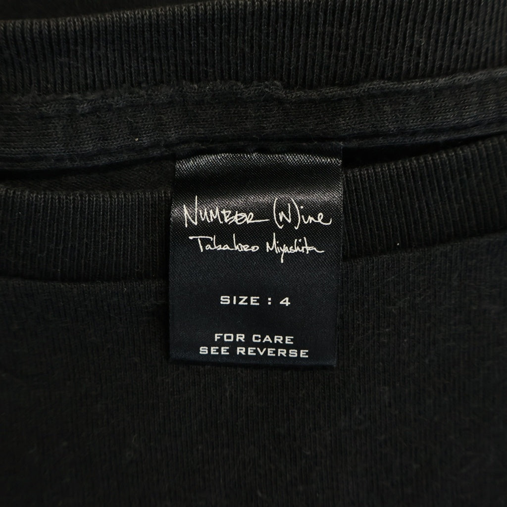 NUMBER (N)INE(ナンバーナイン) 03SS-AW カート期 ROCK N ROLL ロックンロール フロントプリント クルーネック半袖Tシャツ カットソー ブラック
