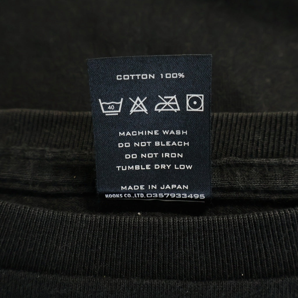 NUMBER (N)INE(ナンバーナイン) 03SS-AW カート期 ROCK N ROLL ロックンロール フロントプリント クルーネック半袖Tシャツ カットソー ブラック