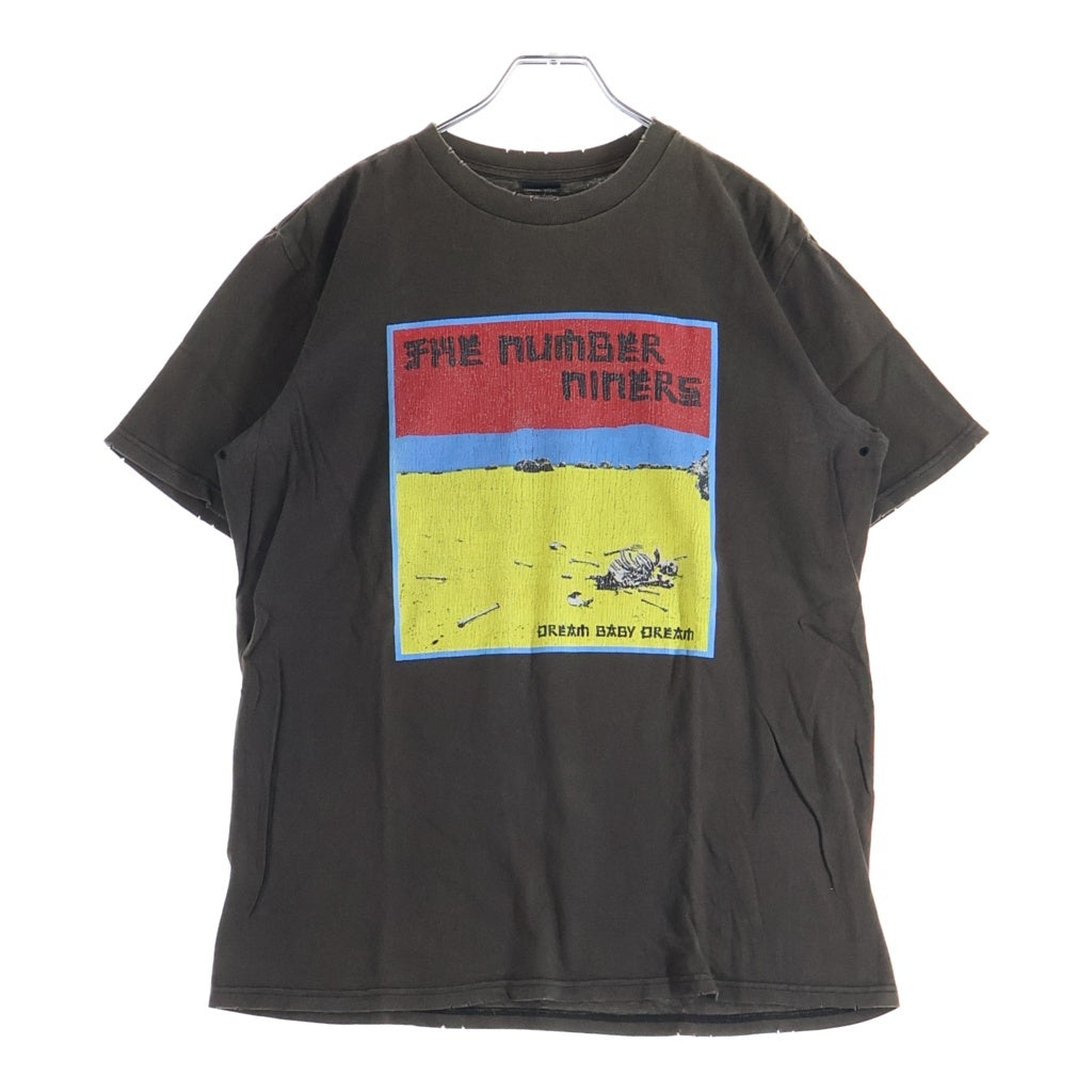 NUMBER (N)INE(ナンバーナイン) 04SS ドリーム期 BABY DREAM フロントプリント クルーネック半袖Tシャツ カットソー チャコール