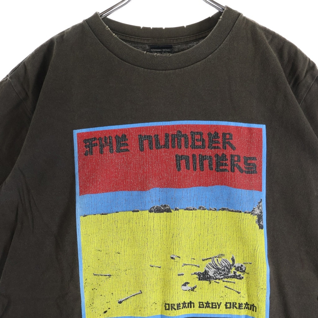 NUMBER (N)INE(ナンバーナイン) 04SS ドリーム期 BABY DREAM フロントプリント クルーネック半袖Tシャツ カットソー チャコール