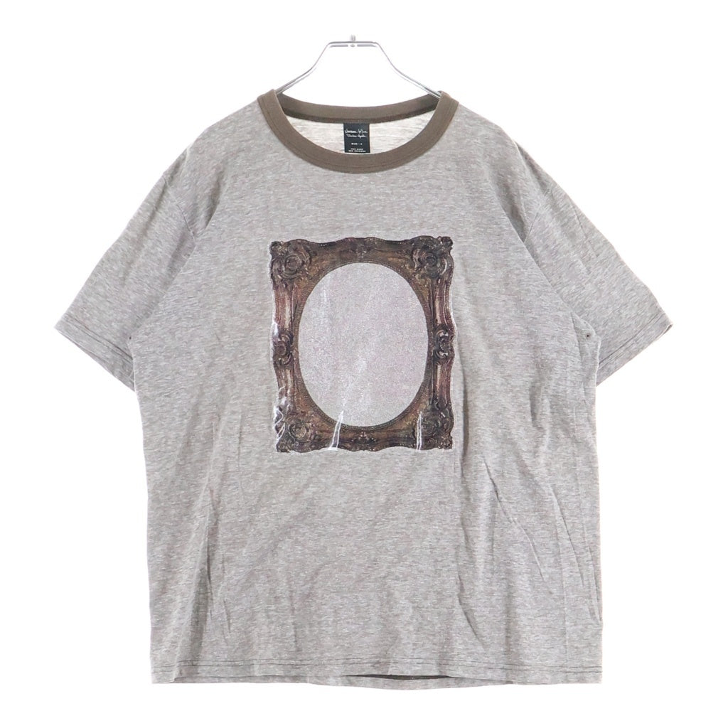 NUMBER (N)INE(ナンバーナイン) 03SS-AW カート期 ミラープリント クルーネック半袖Tシャツ カットソー ブラウン