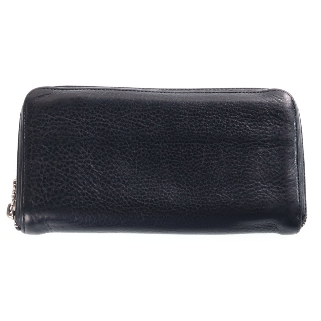 CHROME HEARTS(クロムハーツ) REC F ZIP 3セメタリー クロスパッチ ラウンドファスナーウォレット 長財布 ブラック