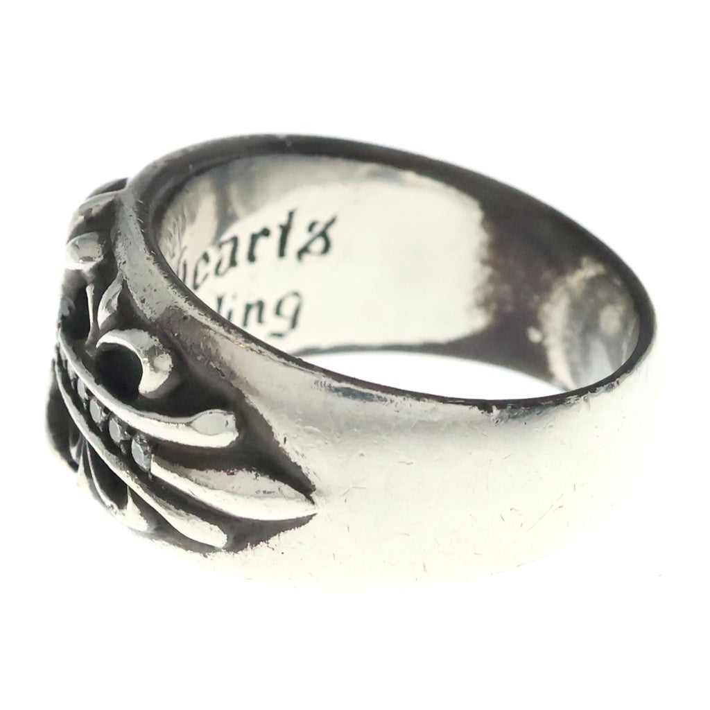 CHROME HEARTS(クロムハーツ) FLRL CRS P DMND フローラルクロスリング PAVEダイヤ シルバー