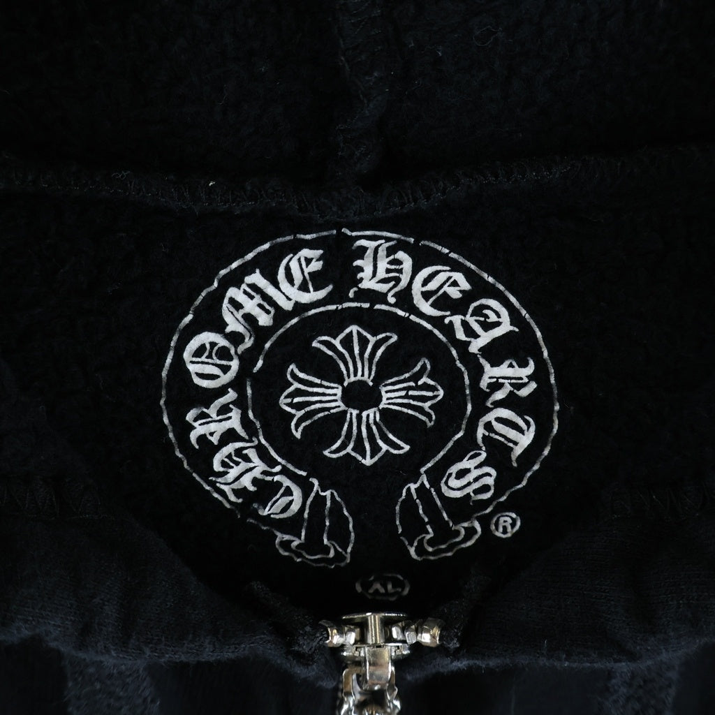 CHROME HEARTS(クロムハーツ) STAR ZIP HOODIE スタープリント ジップアップ スウェットパーカー フーディ ブラック