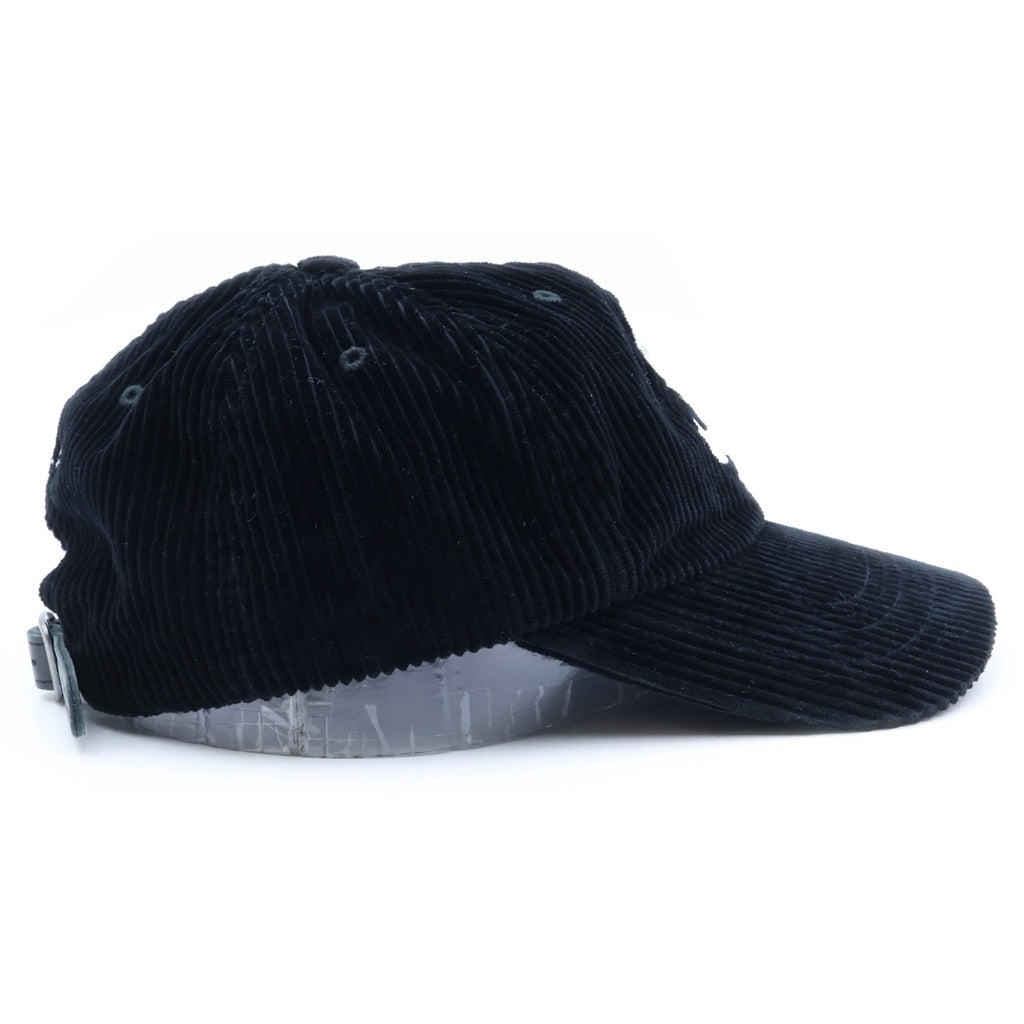 SUPREME(シュプリーム) 23AW Corduroy S Logo 6-Panel コーデュロイ Sロゴ 6パネルキャップ 帽子 ブラック レディース