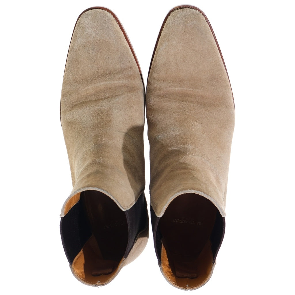 SAINT LAURENT PARIS(サンローランパリ) Chelsea Boots クラシック エディ30 チェルシーブーツ ハイカット サイドゴアブーツ シューズ ブラウン 443208